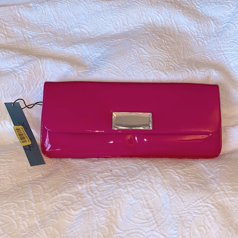 Hot Pink Patent Leather Clutch